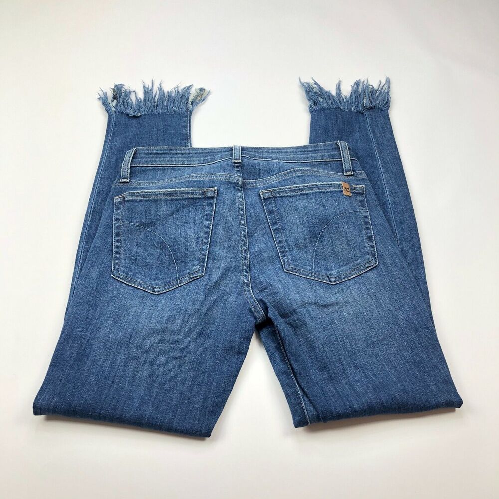 Joe's Jeans Skinny Frayed Hem 26 (Fit 28W 28L) Denim BOHO Jeans
